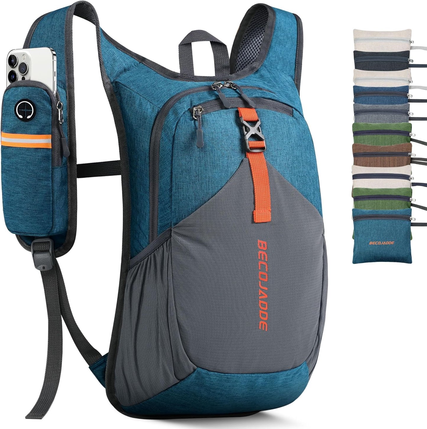 15L Small Hiking Backpack for Men Women Foldable Packable Back Pack Ultralight Hiking Daypack for Travel Camping Outdoor, Turquoise
