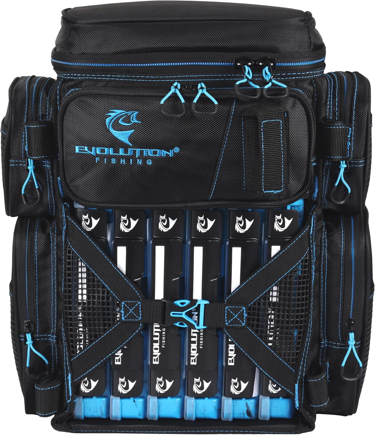 Evolution Fishing Drift Series Tackle Backpack – 3600, Outdoor Rucksack w/ 6 Fishing Tackle Trays, Heavy Duty