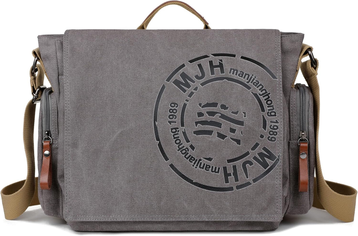 FSD.WG Satchel Messenger Bag for Men Canvas,Travel Shoulder bag 13.5" Laptop Bags