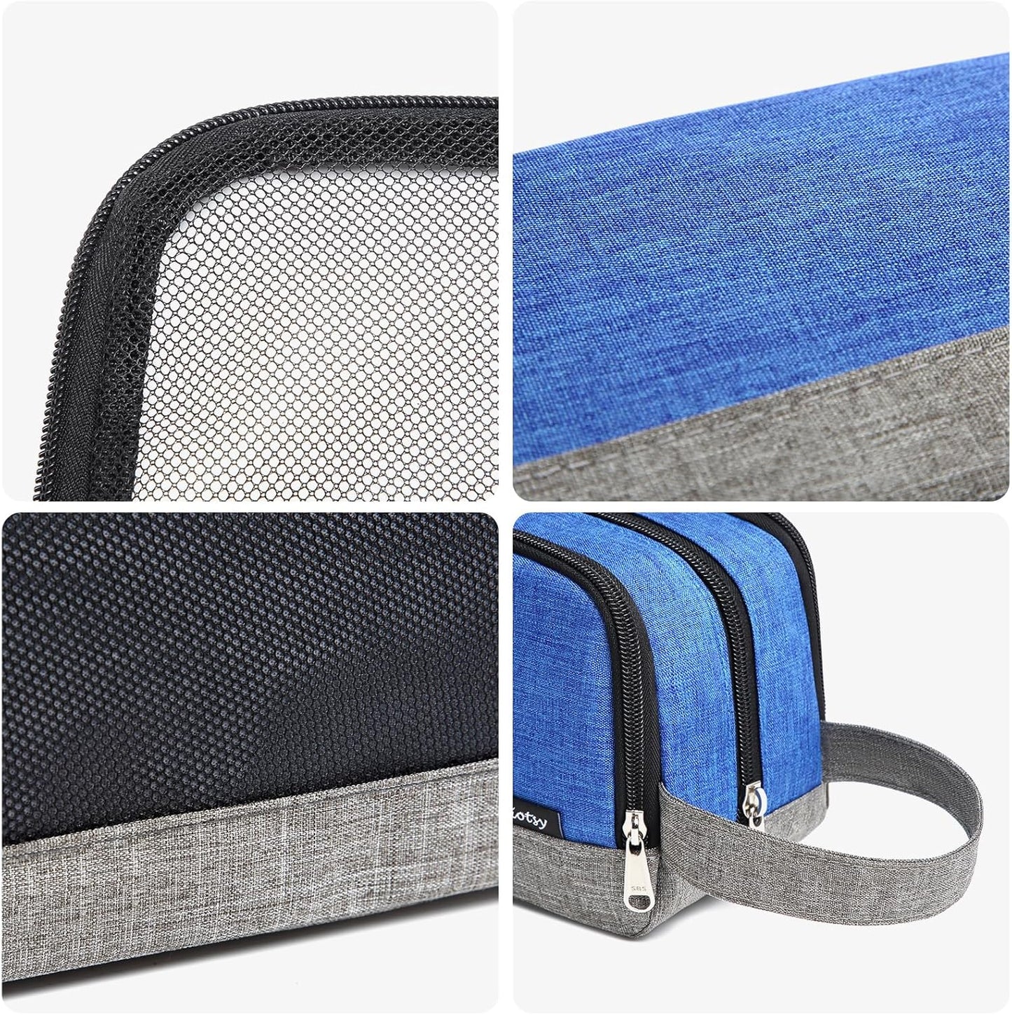 Yeiotsy Men's Travel Toiletry Bag – Color Clash Dopp Kit with Mesh Pockets, Durable Shaving Organizer for Gym, Camping & Weekend Trips