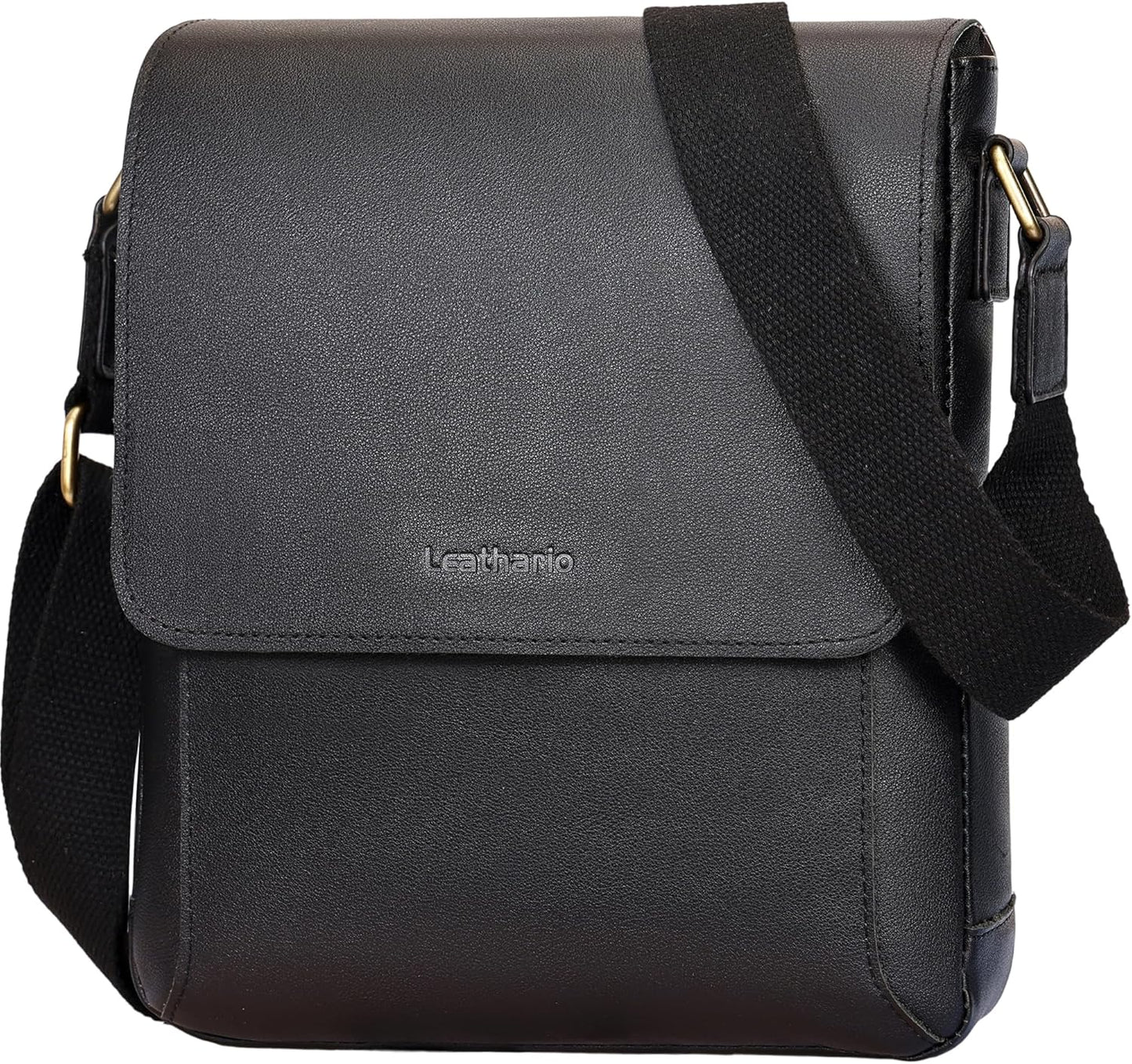 Leathario Crossbody Bag for Men Genuine Leather Small Messenger Shoulder Purse Side Vintage Satchel for Work Business Daily