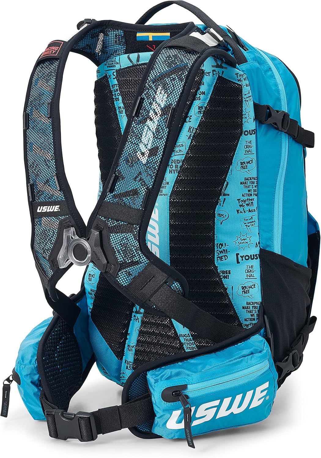 USWE Shred 25L Backpack, a High End Daypack for MTB, E-MTB, Mountain Bike, Blue