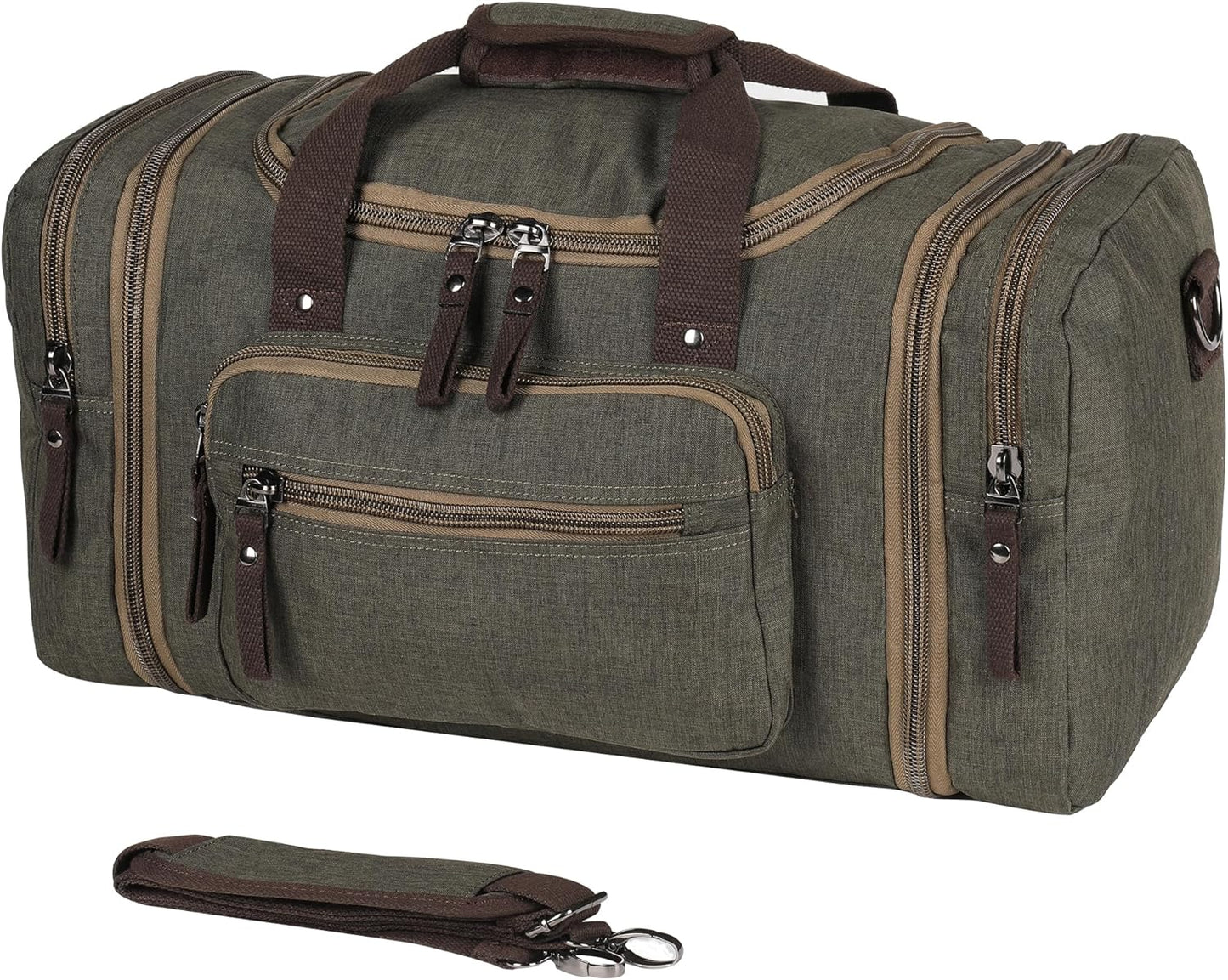 Duffle Bag for Travel 20–23” Expandable (40L) – Lightweight Water-Resistant Carry On Weekender with Multiple Pockets & Shoulder Strap – Airline Approved Travel Duffel Bags for Men & Women