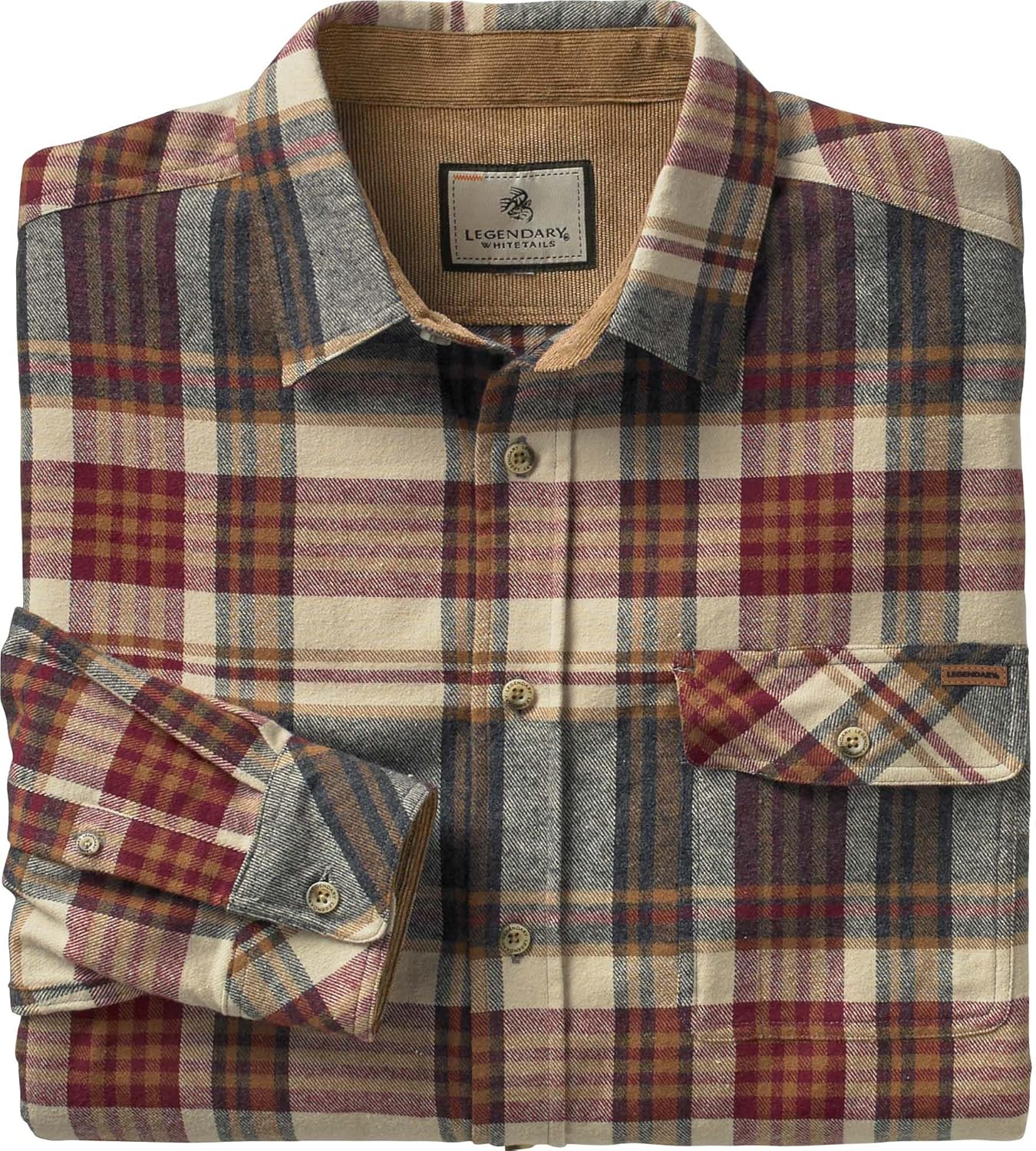 Legendary Whitetails Men's Flannel Shirt Long Sleeve Button Down 100% Cotton