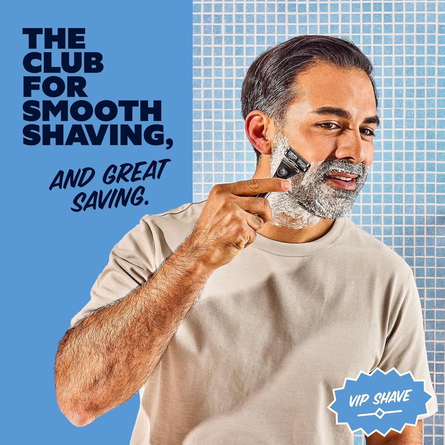 Dollar Shave Club | The VIP Shave Set | 4 Extra Close Refill Cartridges, 1 Heavy Metal Handle, 1 Shave Butter 3 ounce, 1 Razor Cover, Razors for Men