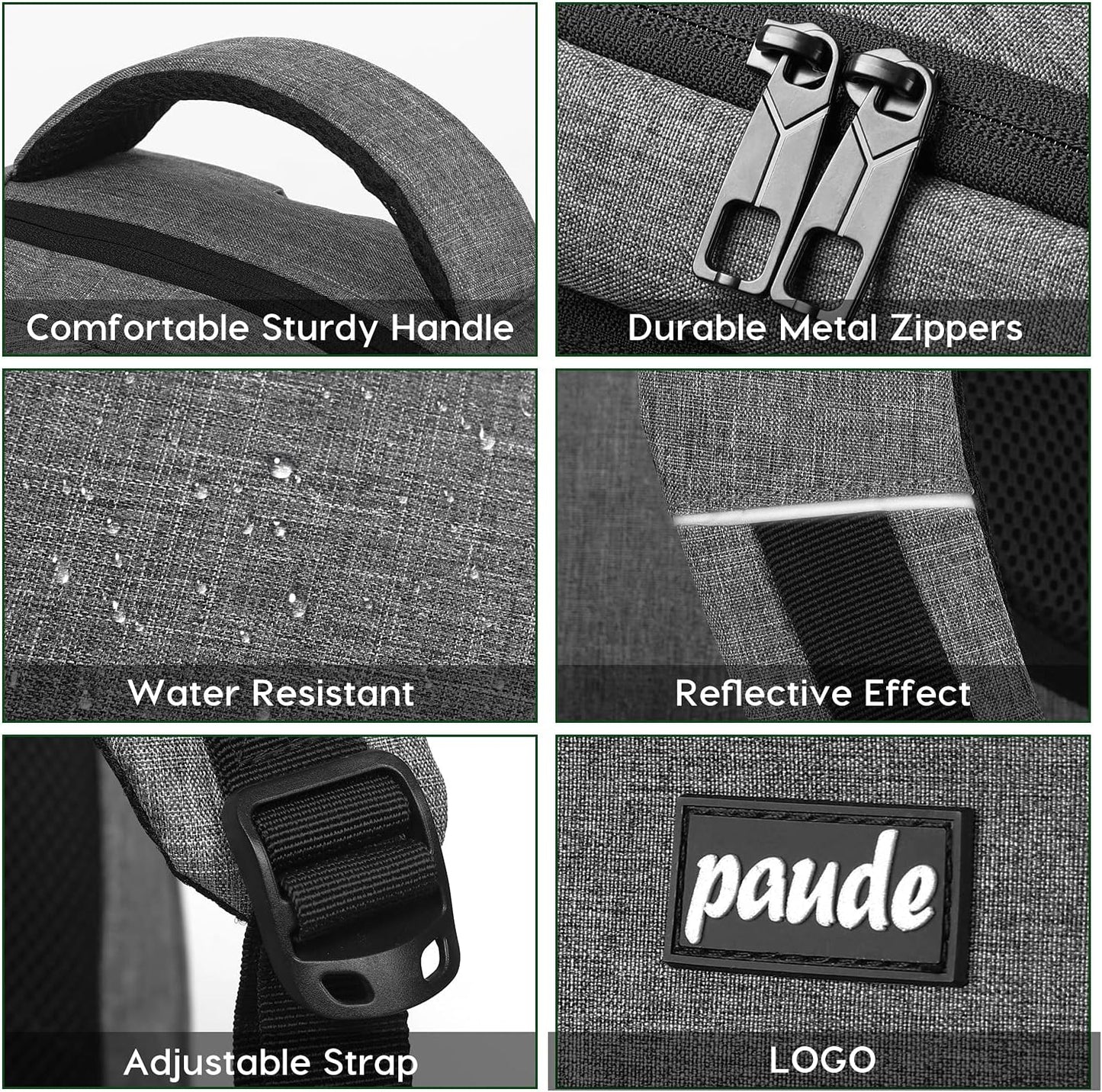 Paude Travel Backpack for Men and Women,17.3 inch School Backpack for Teens,Laptop Backpack with USB Charging port for Business College Trip
