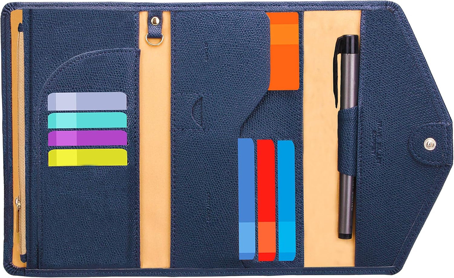 ZOPPEN Mulit-purpose Rfid Blocking Passport Holder Travel Wallet (Ver.4) Passport and Vaccine Card Holder ComboTri-fold Document Organizer Travel Essentials