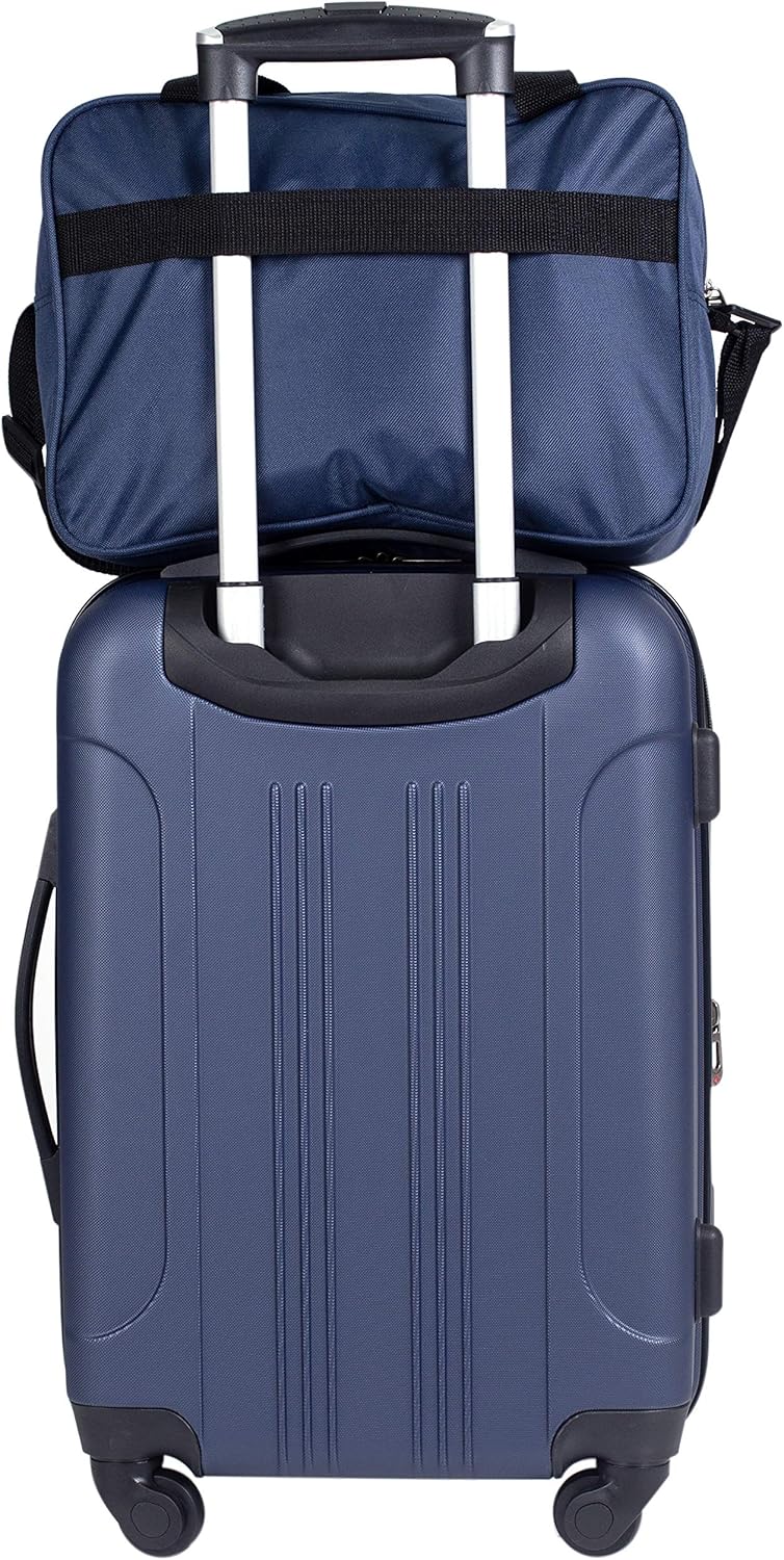 Travelers Club Midtown Hardside Luggage Travel, Navy Blue, 4-Piece Set