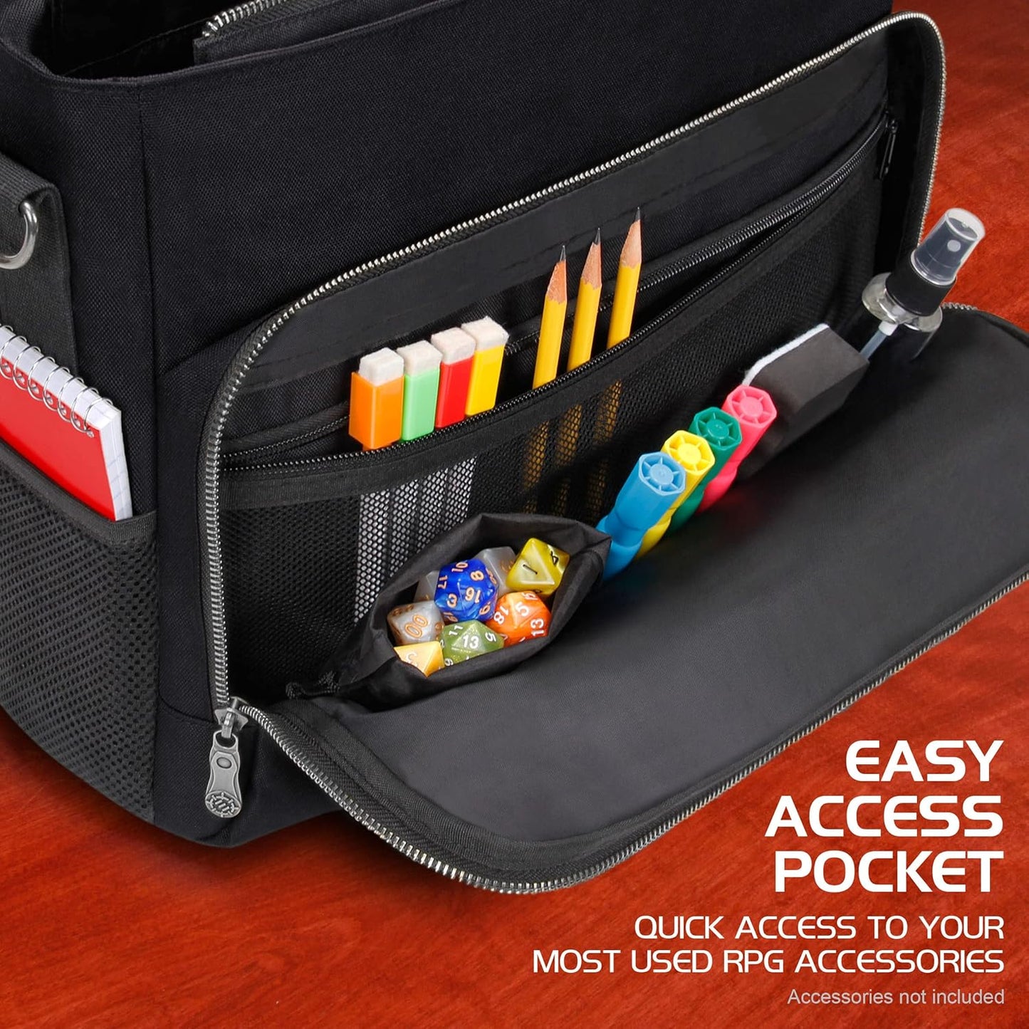ENHANCE Collector's Edition RPG Player's Essentials DnD Bag - Dragon Hide Exterior Messenger Bag