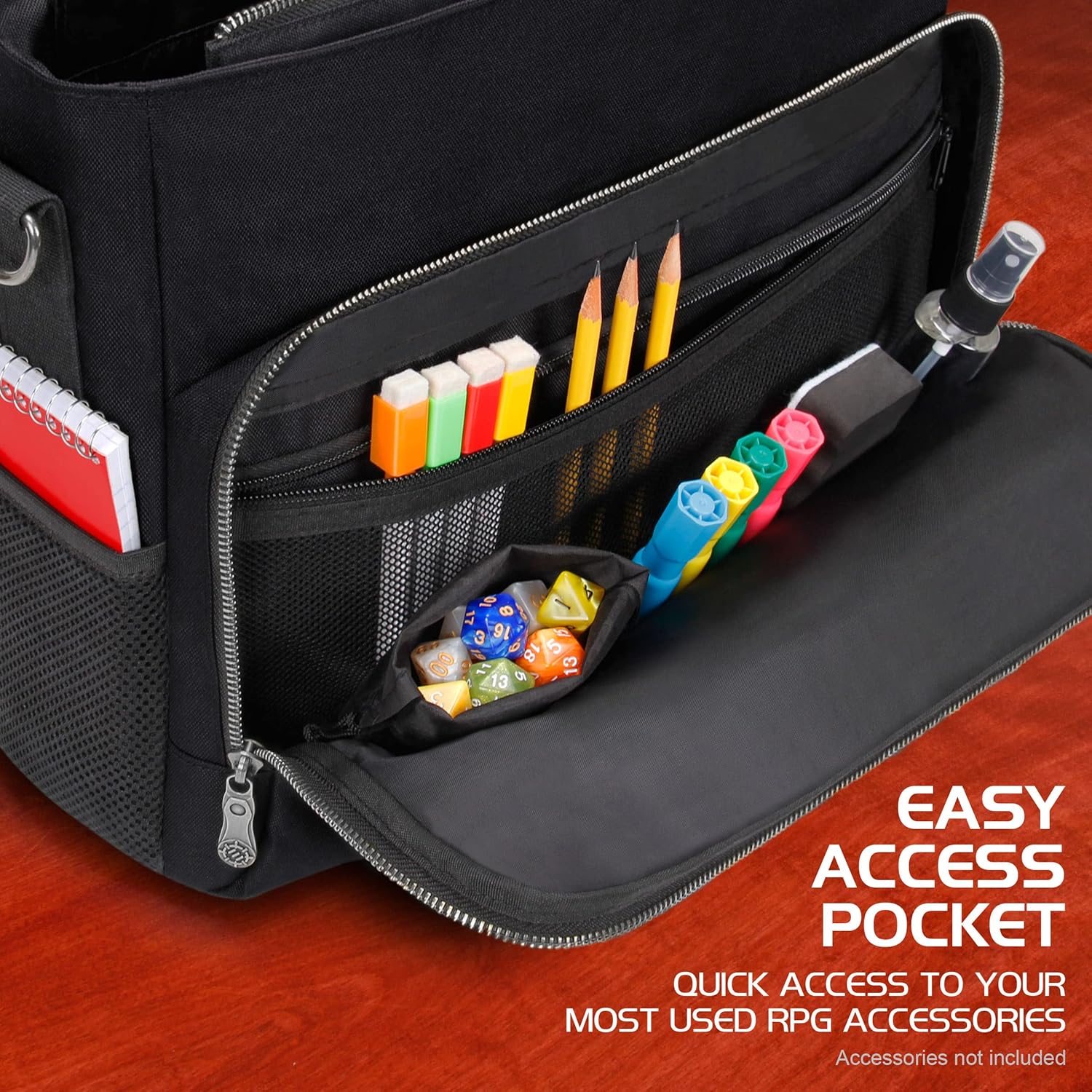 ENHANCE Collector's Edition RPG Player's Essentials DnD Bag - Dragon Hide Exterior Messenger Bag