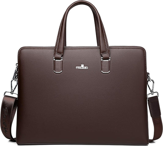 FSD.WG]Business Bag Leather Briefcase Shoulder Laptop Business Bag for Men