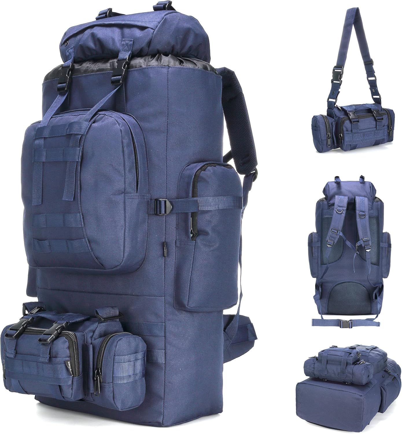 King'sGuard 100L Camping Hiking Backpack Molle Rucksack Military Camping Backpacking Daypack
