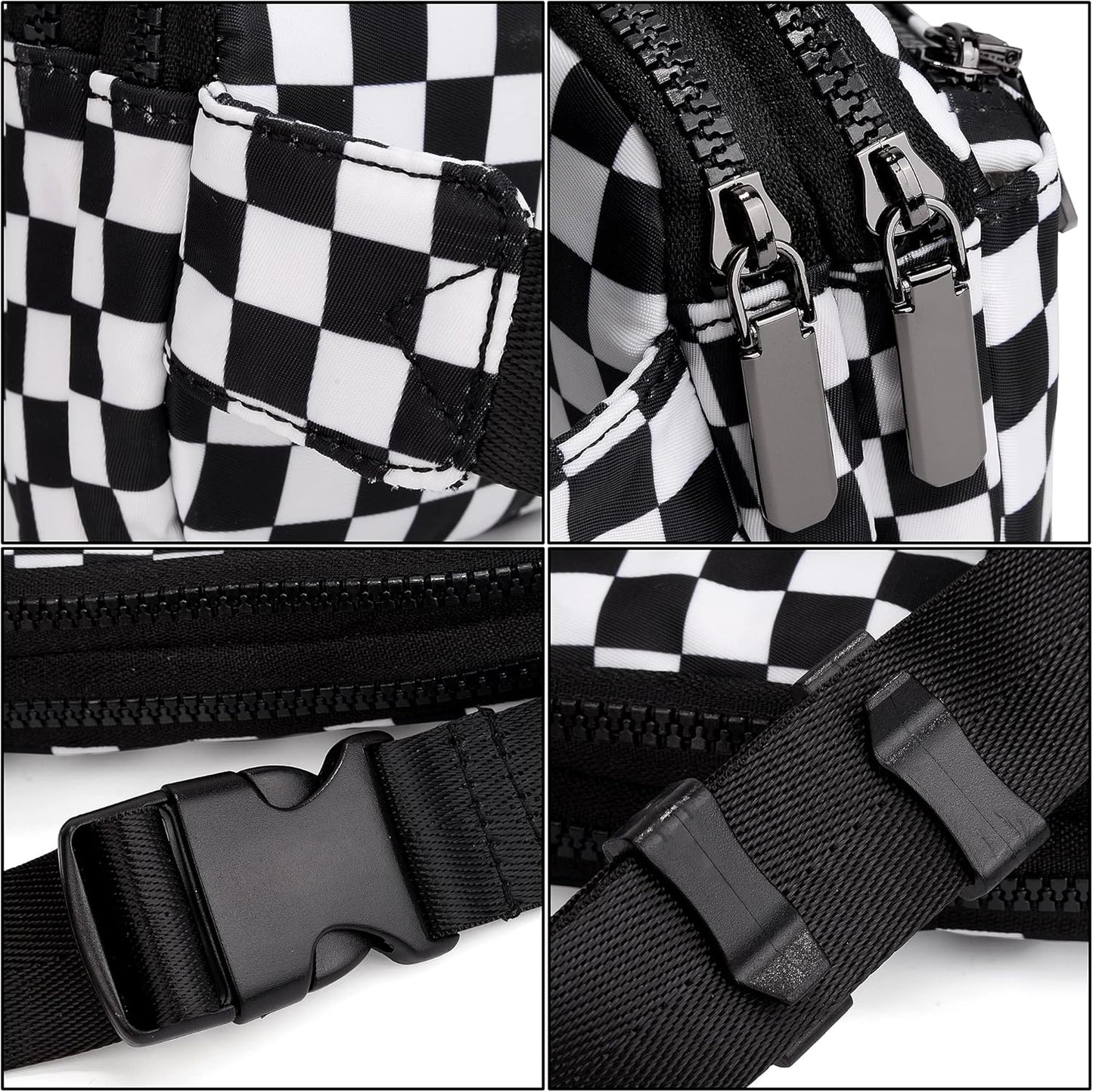 UTO Fanny Pack for Women Crossbody Trendy Fashion Belt Purse Chest Waist Hip Bumbag for Outdoor Shopping Travel Hiking