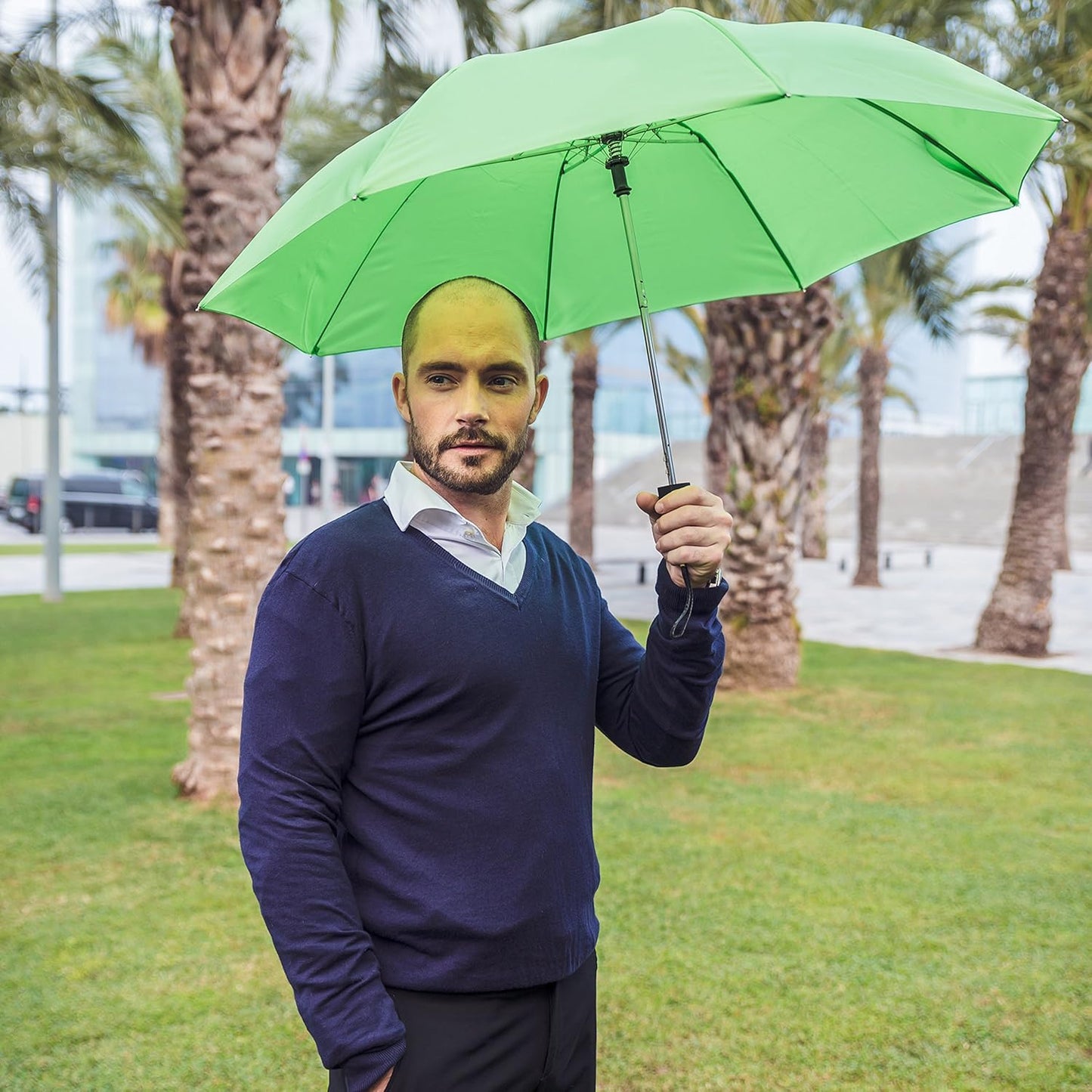 The Spectrum Popular Style 42" Automatic Open Compact Travel Umbrella for Rain, Wind & Sun, Sturdy Lightweight Small Portable Stick Umbrella for Men and Women