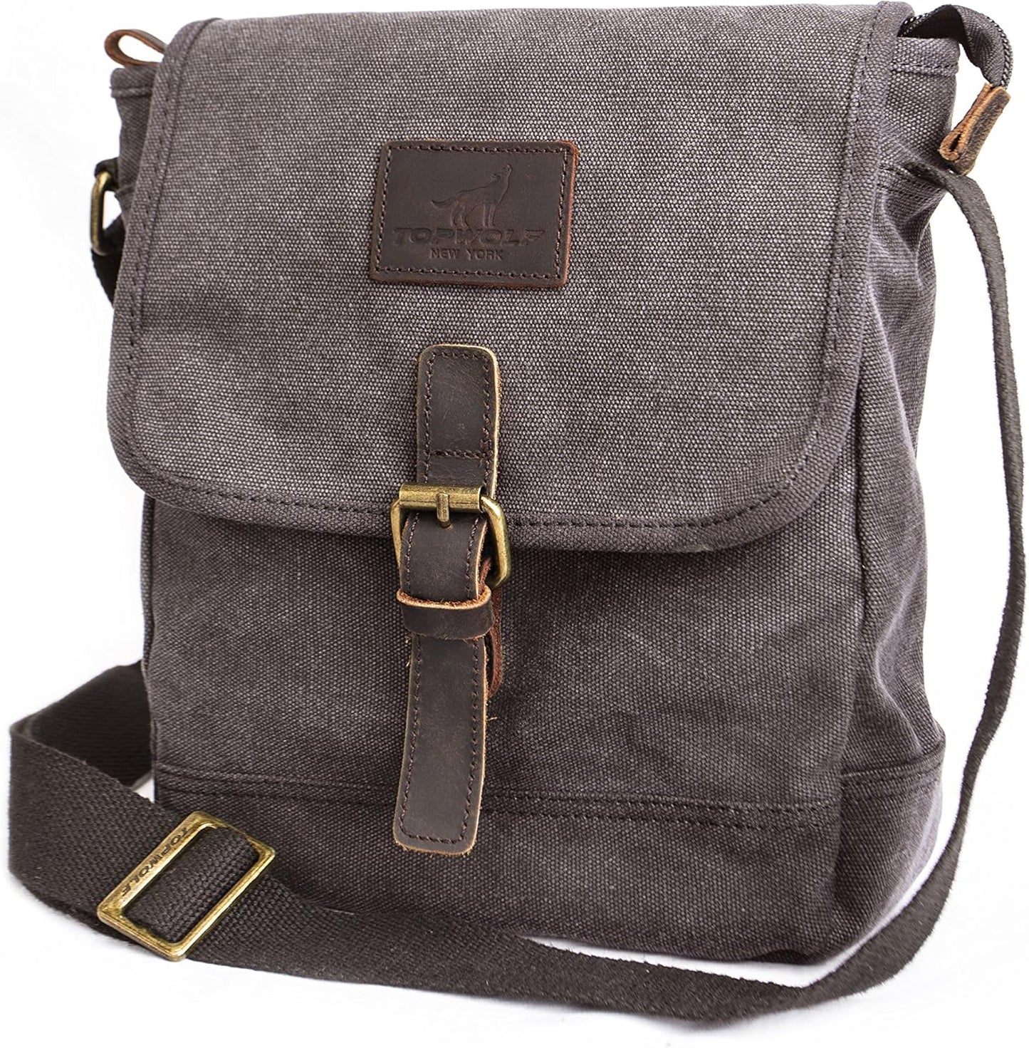 Canvas Messenger Bag Small Crossbody Bag Casual Travel Working Tools Bag Shoulder Bag Hold Phone Handset Anti Theft
