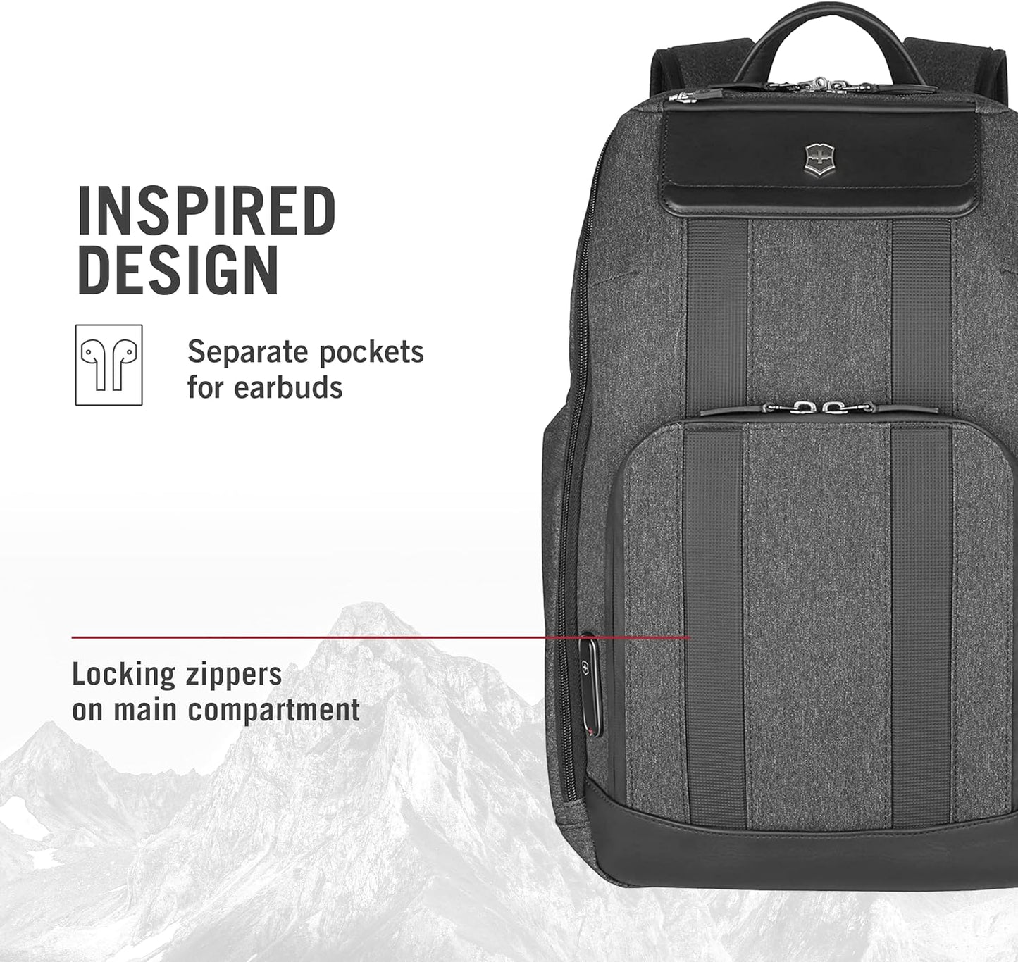 Victorinox Architecture Urban2 Deluxe Backpack - Professional Business Backpack to Carry Laptop & Tablet - Perfect Travel Bag - 23 Liters, Gray