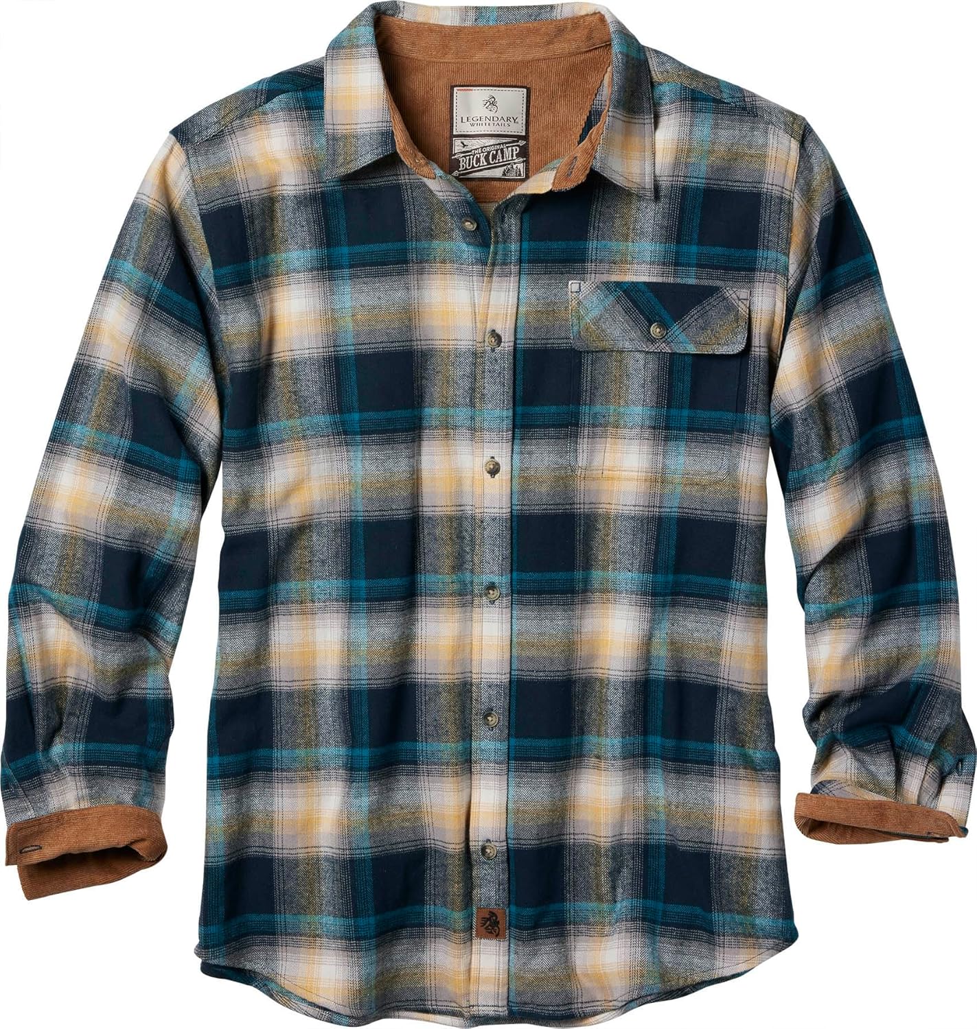 Legendary Whitetails Men's Flannel Shirt Long Sleeve Button Down 100% Cotton