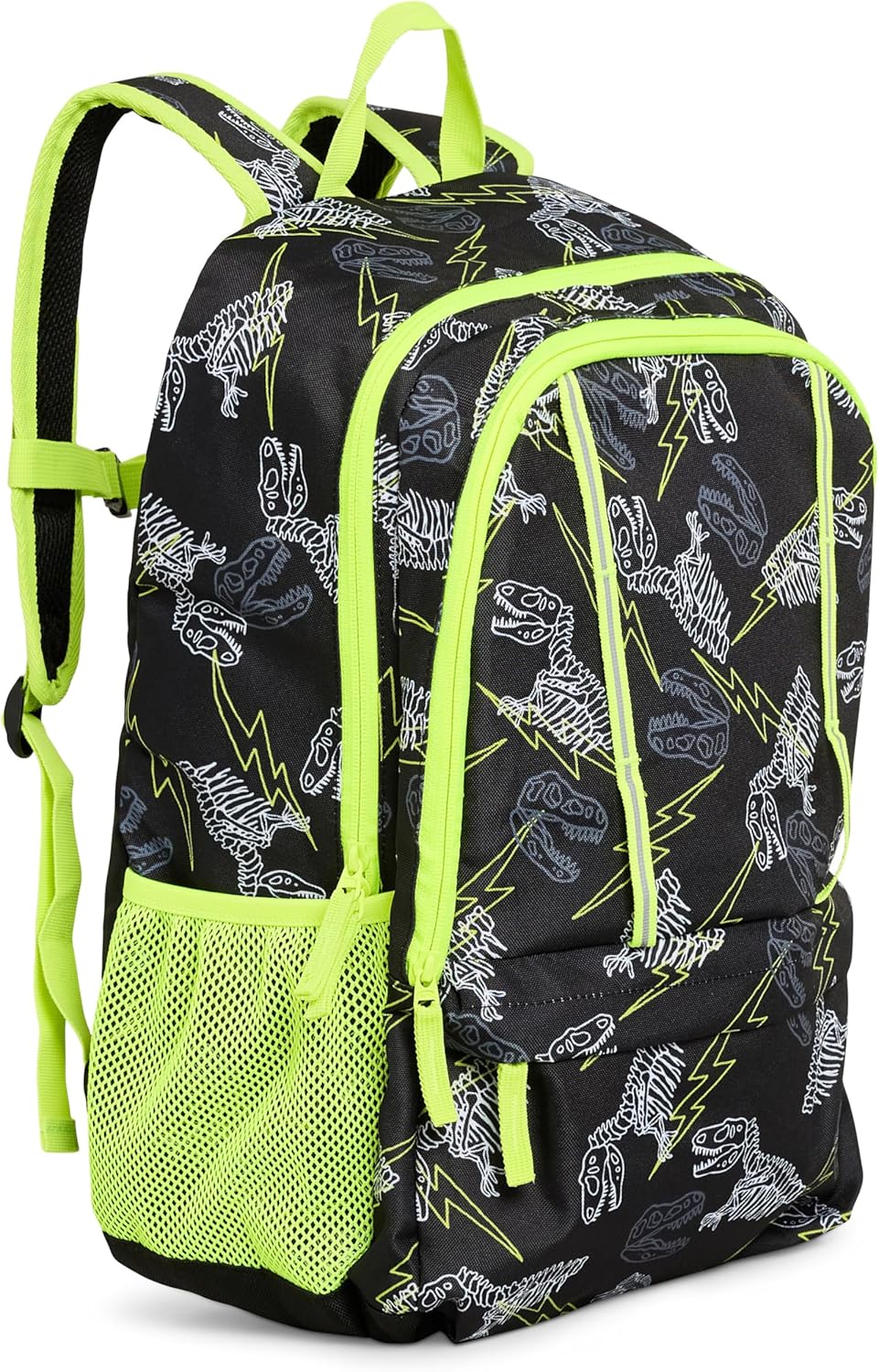 Lands' End Unisex Kids Large ClassMate Lightweight Durable Elementary School Backpack, Black Highlight