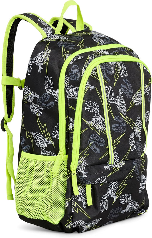Lands' End Unisex Kids Large ClassMate Lightweight Durable Elementary School Backpack, Black Highlight