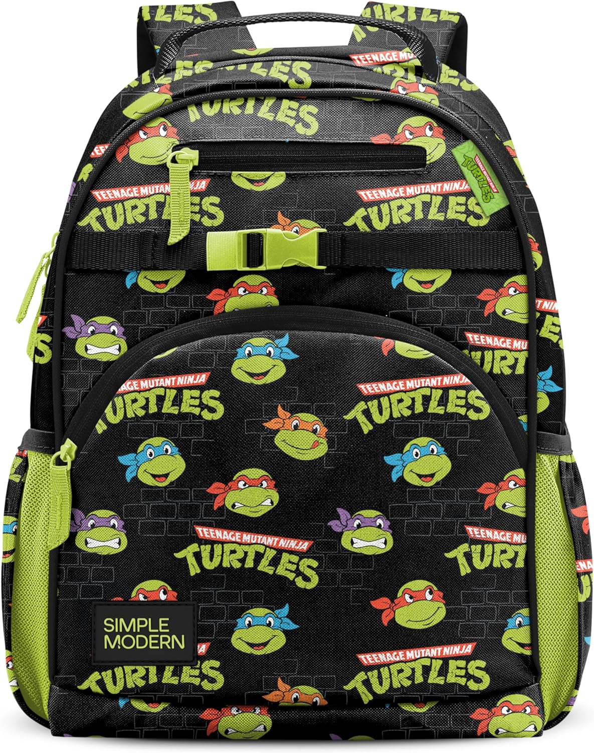 Simple Modern Large Nickelodeon Viacom Kids Backpack for School Girls and Boys | Elementary Backpack for Teen | Fletcher Collection | Kids - 16" tall | TMNT Turtles Unite