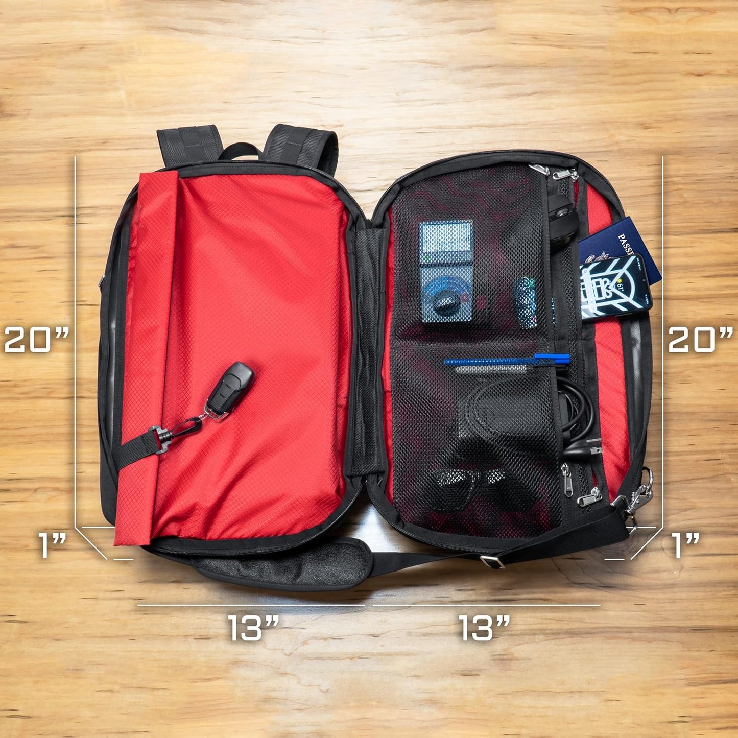 Xtreme Sight Line ~ FLEX Faraday Bag/Small LITE Faraday Bag Combo ~ Tracking/Hacking Defense ~ Red