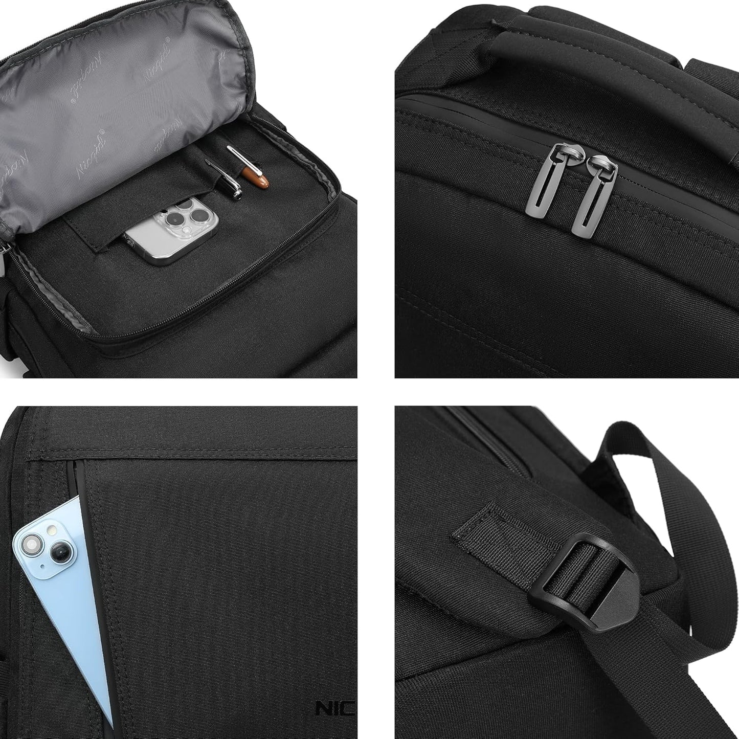 NICGID Sling Bags Chest Shoulder Backpacks, 12.5'' 13.3'' 14.1'' 15.6''Laptop Backpack Crossbody Messenger Bag Travel Outdoor