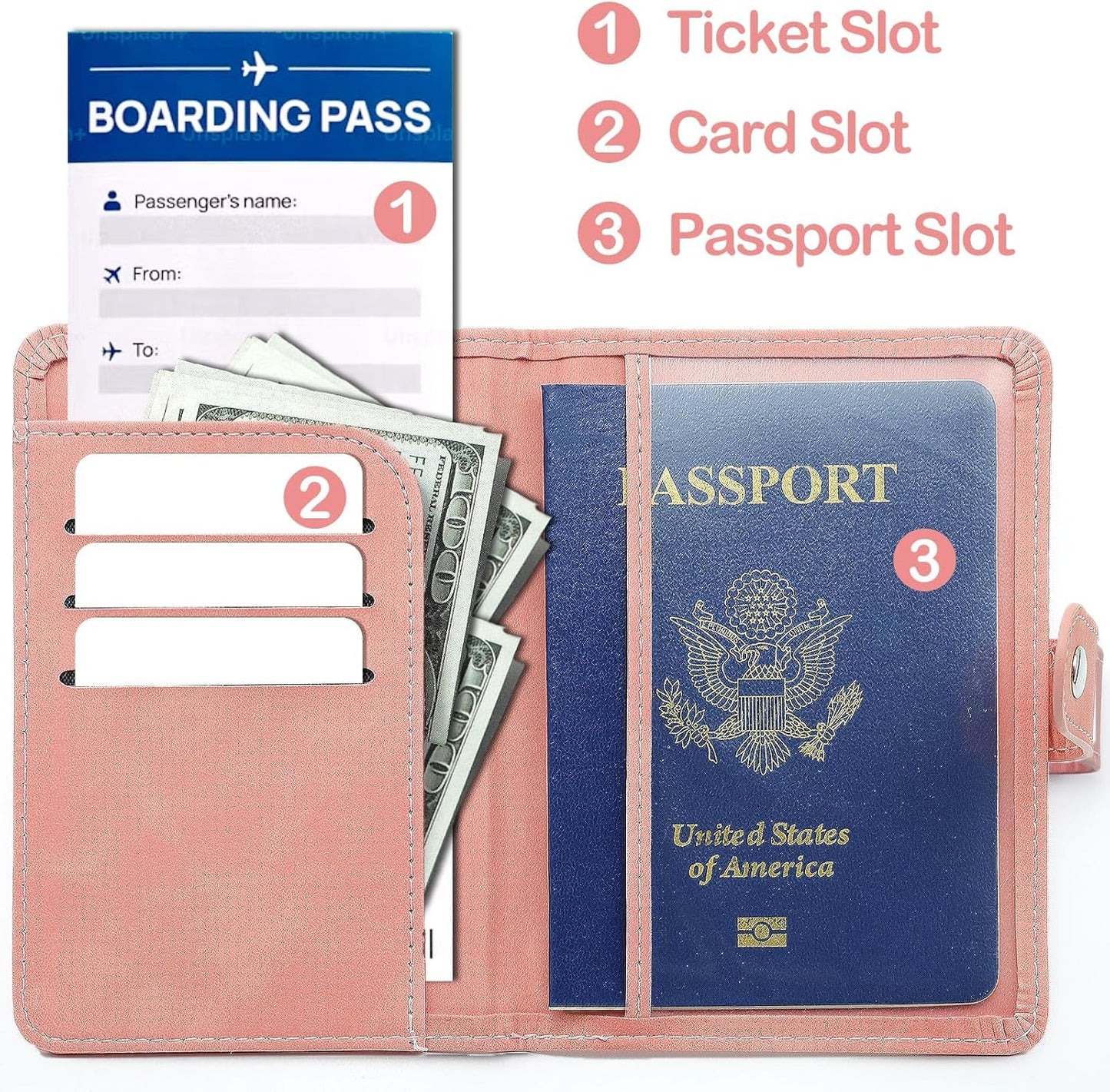 Sizobi Leather Passport Holder Covers Case, Passport Holder for Travel Women, International Travel Must Haves Travel Accessories for Women Men, Cruise Ship Essentials, Passport Book Travel Gifts