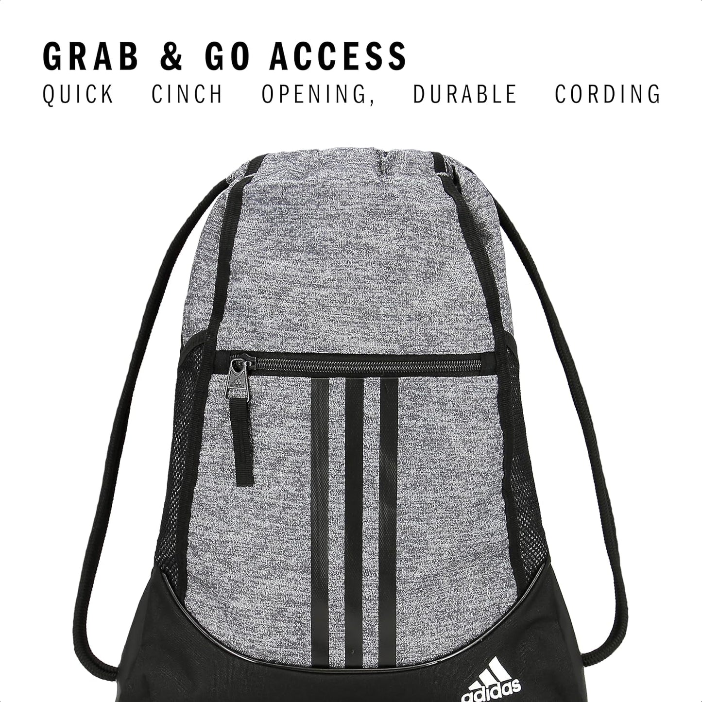 adidas Alliance Sackpack – Drawstring Backpack Small Bag for Men and Women