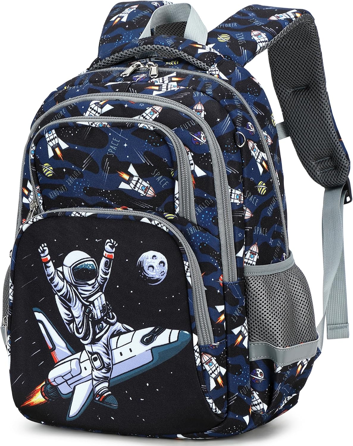 abshoo Cute Astronaut School Backpack For Boys Elementary Kindergarten Kids School Bag (Astronaut Navy Black)