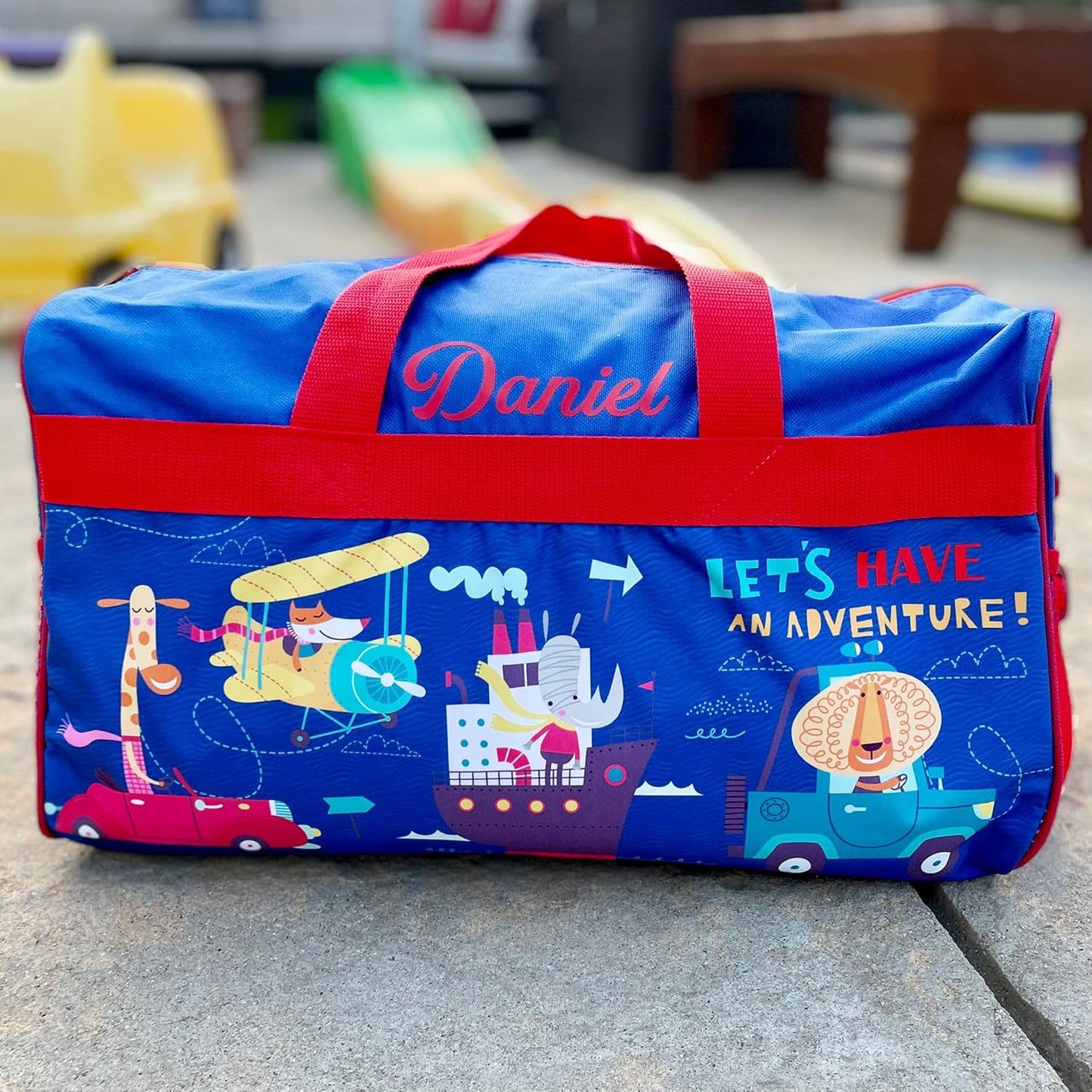 Personalized Kids 18 Inch Duffel Bag for Sports, Travel and Sleepover - Adventure