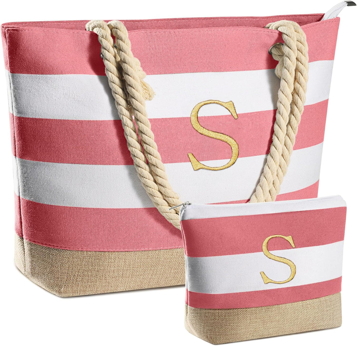 YOOLIFE Beach Bags for Women - Travel Canvas Beach Tote, Pool Waterproof Bag, Travel Essentials