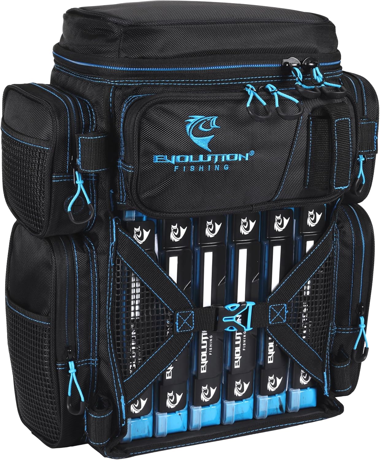 Evolution Fishing Drift Series Tackle Backpack – 3600, Outdoor Rucksack w/ 6 Fishing Tackle Trays, Heavy Duty