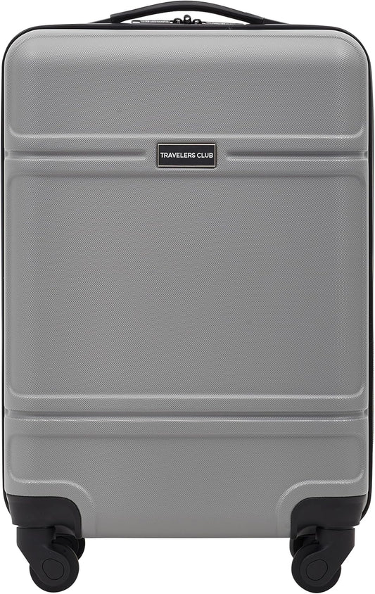 Travelers Club Skyline Spinner Luggage, Gray, 22-Inch Carry-On