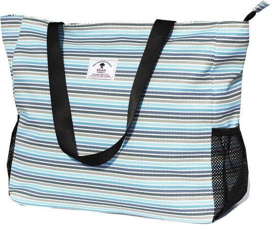 LARGE BEACH BAG Water Resistant Lightweight 20 inch Women Oversize Tote Bag for Gym Beach Travel Pool Yoga Nurse