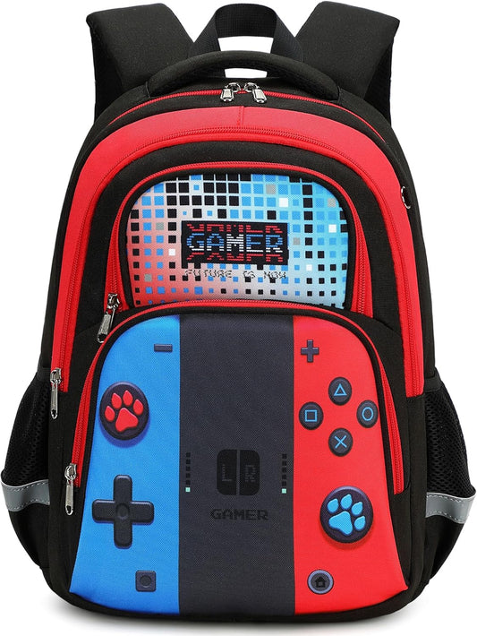 abshoo Cute Game School Backpack For Boys Elementary Kindergarten Kids School Bag (Gamer Black)