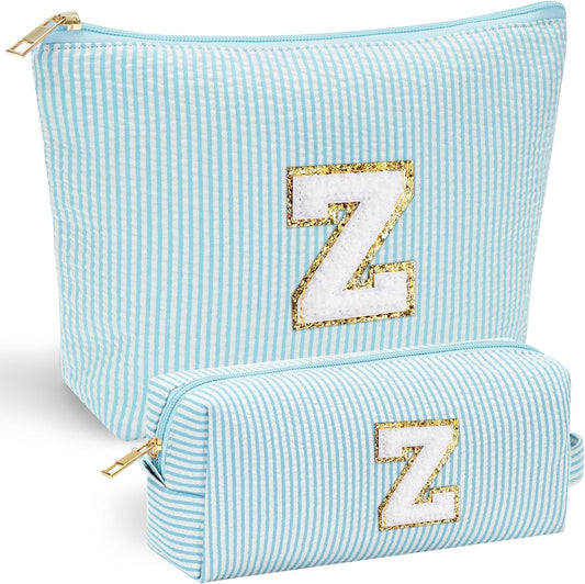 YOOLIFE Birthday Gifts for Women Girls - Personalized Initial Cute Makeup Bags Cosmetic Bag Make Up Bag Toiletry Pouch Gift for Women Her Friend Mom Teacher Sister Teenager Female Bridesmaids Z