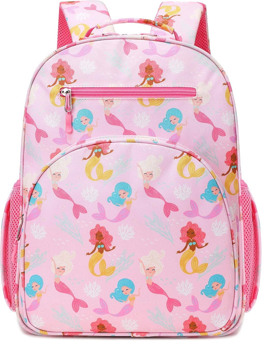 abshoo Cute Lightweight Kids Backpacks for Girls Kindergarten Elementary School Backpack for Girls ages 4-8 (Mermaid Pink)