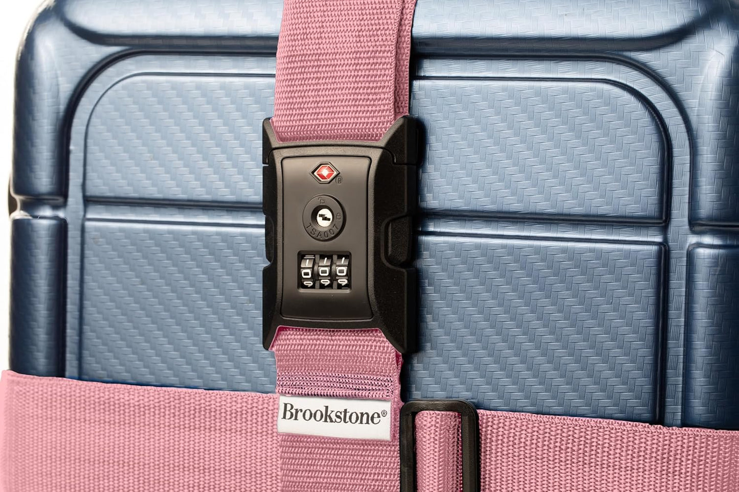 Brookstone Luggage Strap - 2-in-1 TSA-Approved Expandable Luggage Straps for Suitcases with Keyless 3-Digit Combination Lock, Size One Size, Lilac Ice