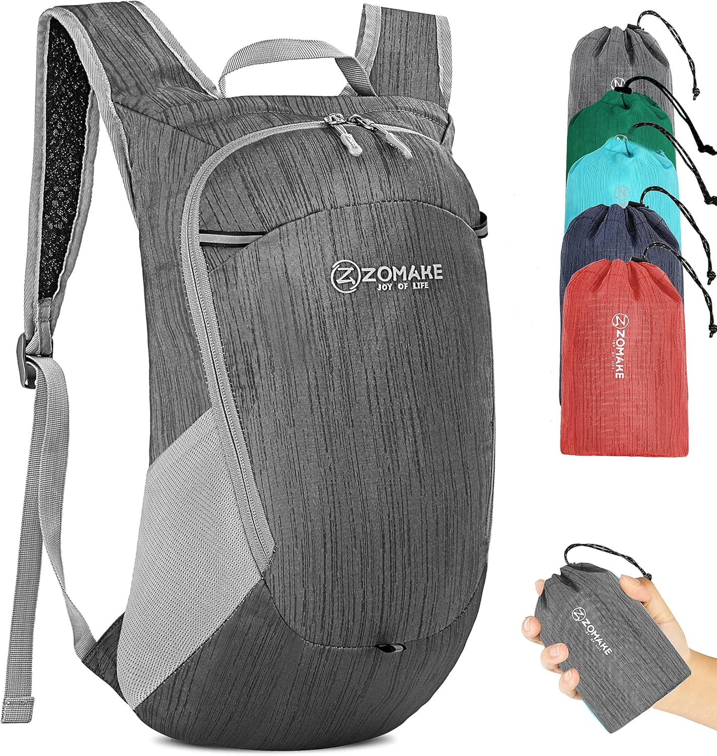 ZOMAKE Ultra Lightweight Packable Backpack 18L, Small Foldable Hiking Backpacks Water Resistant