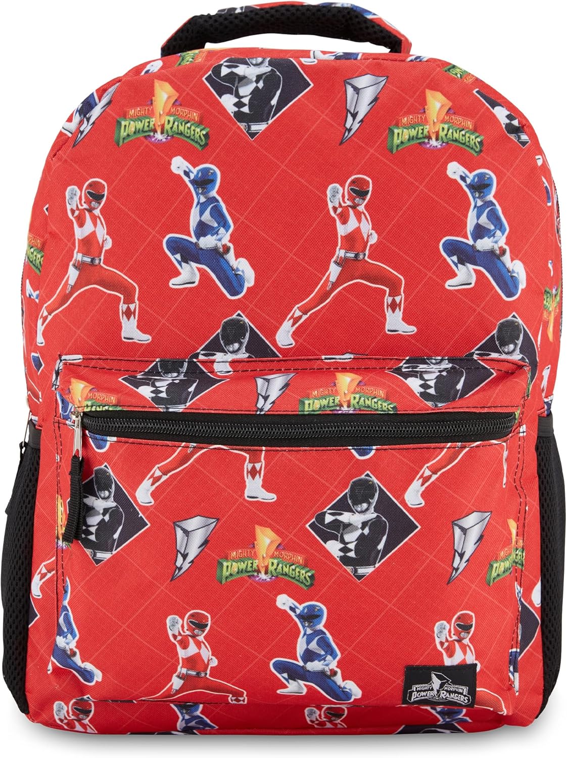 Power Rangers Classic Allover Backpack - Red, Pink, Black, Green Yellow and Green Ranger - Official