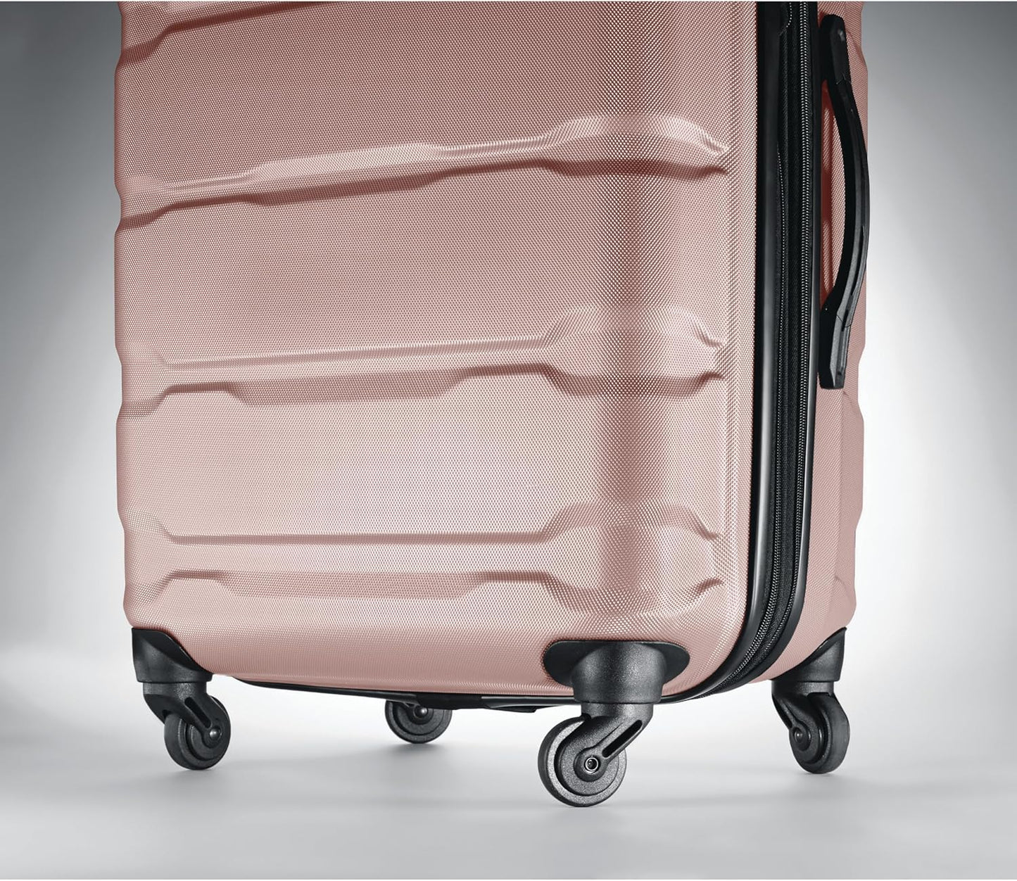 Samsonite Omni PC Hardside Expandable Luggage with Spinner Wheels, Checked-Large 28-Inch, Pink