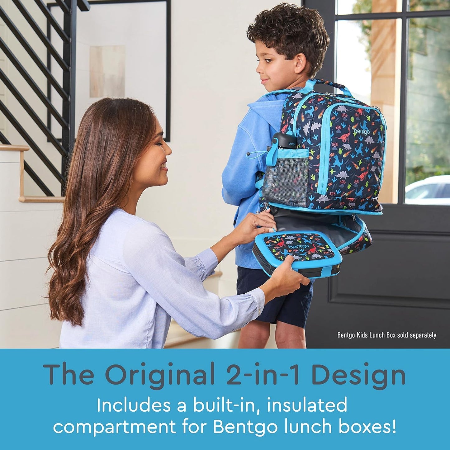 Bentgo Kids 2-in-1 Backpack & Insulated Lunch Bag - Durable 16” Backpack & Lunch Container in