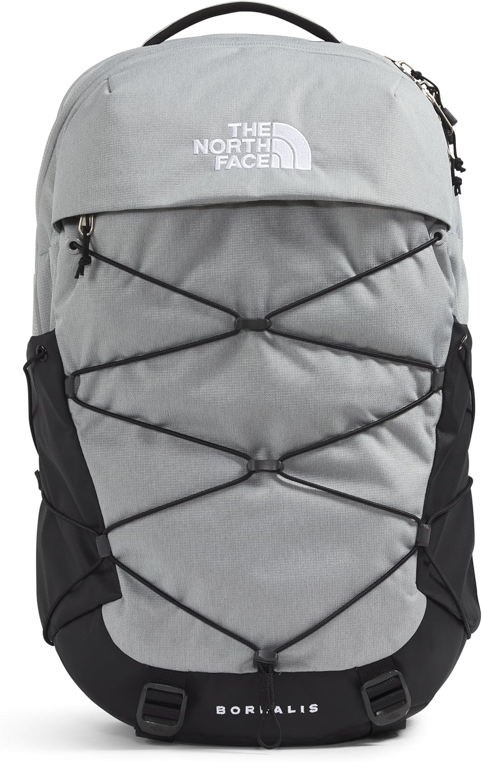 The North Face Borealis Commuter Laptop Backpack | Water Repellent Finish, 16" Laptop Sleeve, Large Main Compartment for Everyday Carry, Meld Grey Dark Heather/TNF Black-NPF, One Size