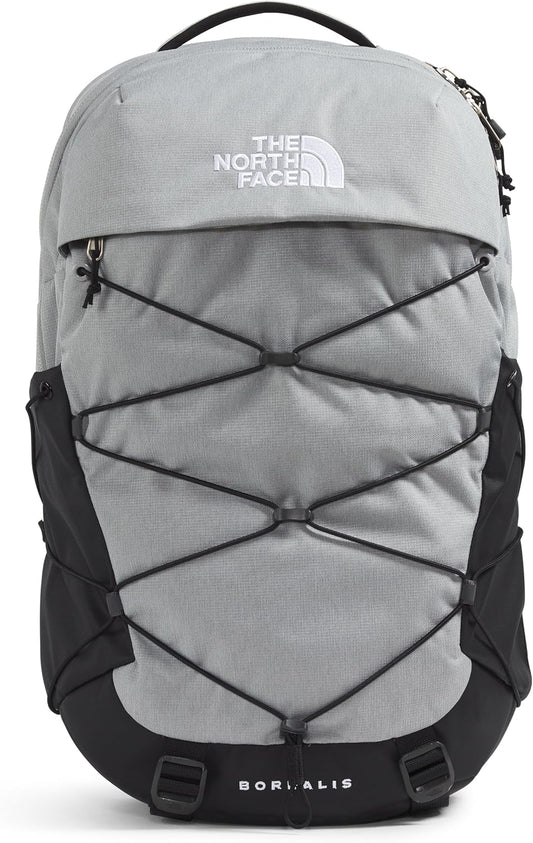 The North Face Borealis Commuter Laptop Backpack | Water Repellent Finish, 16" Laptop Sleeve, Large Main Compartment for Everyday Carry, Meld Grey Dark Heather/TNF Black-NPF, One Size