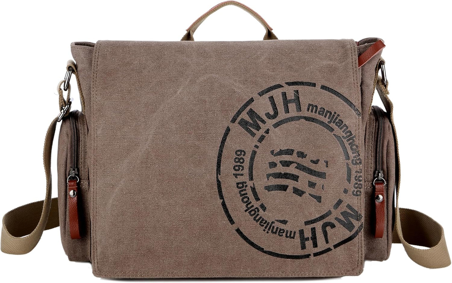 FSD.WG Satchel Messenger Bag for Men Canvas,Travel Shoulder bag 13.5" Laptop Bags