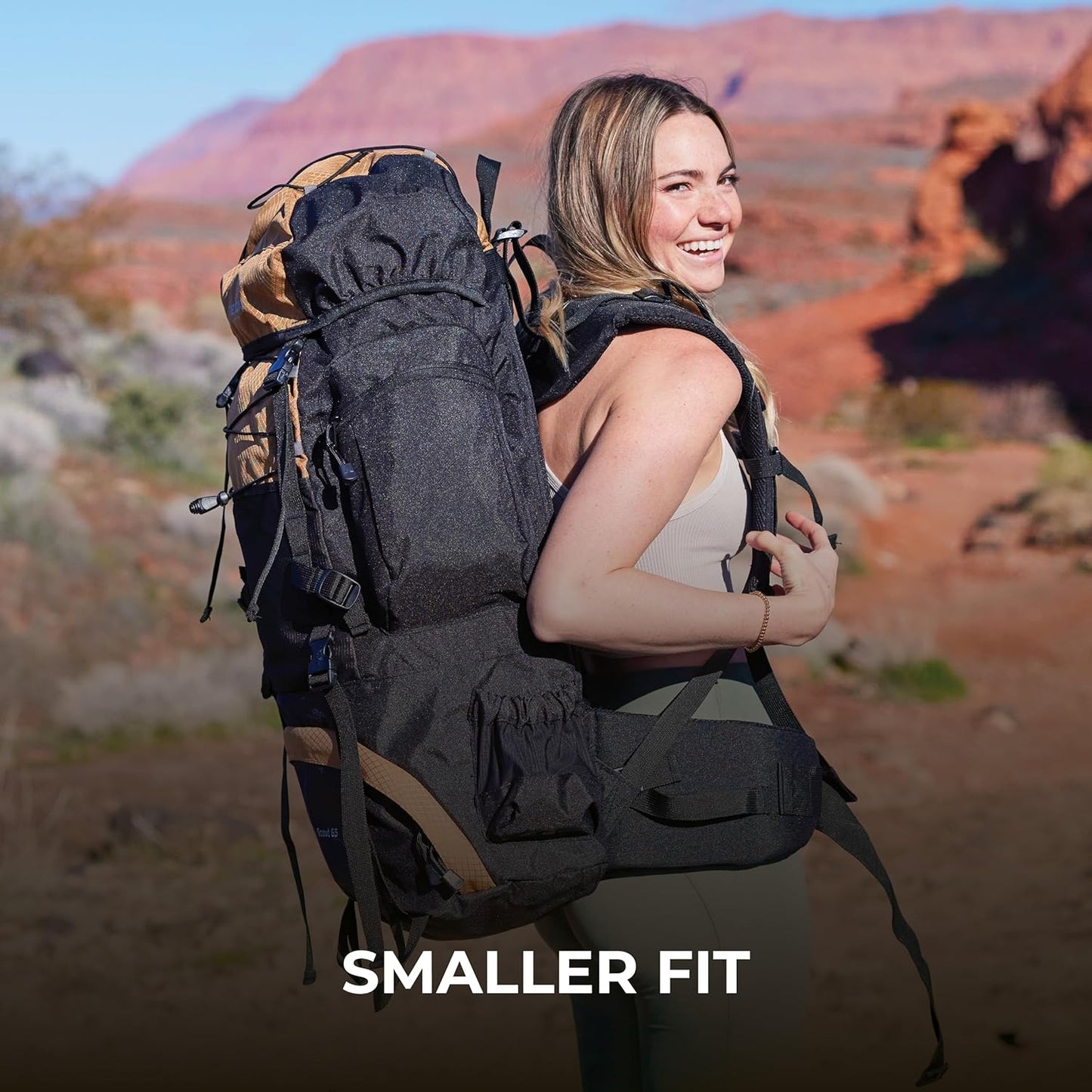 TETON 45L Scout Internal Frame Backpack for Hiking, Camping, Backpacking, Rain Cover Included