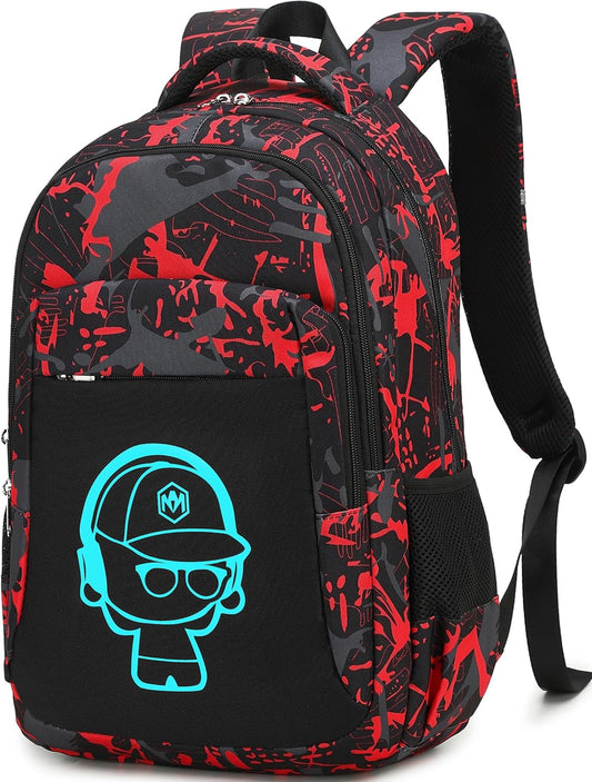 LEDAOU School Backpack for Boys Girls Kids Bookbag Elementary Primary Middle School Bag Travel Back Pack for Ages 6-14