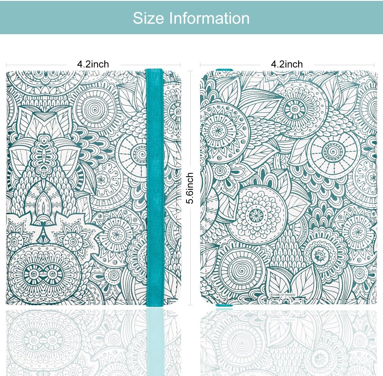 WALNEW Passport Holder for Travel, RFID Passport Cover Wallet for Women Men, PU Leather Passport Book Card Holder Case with Pen, Travelling Essentials for Flying
