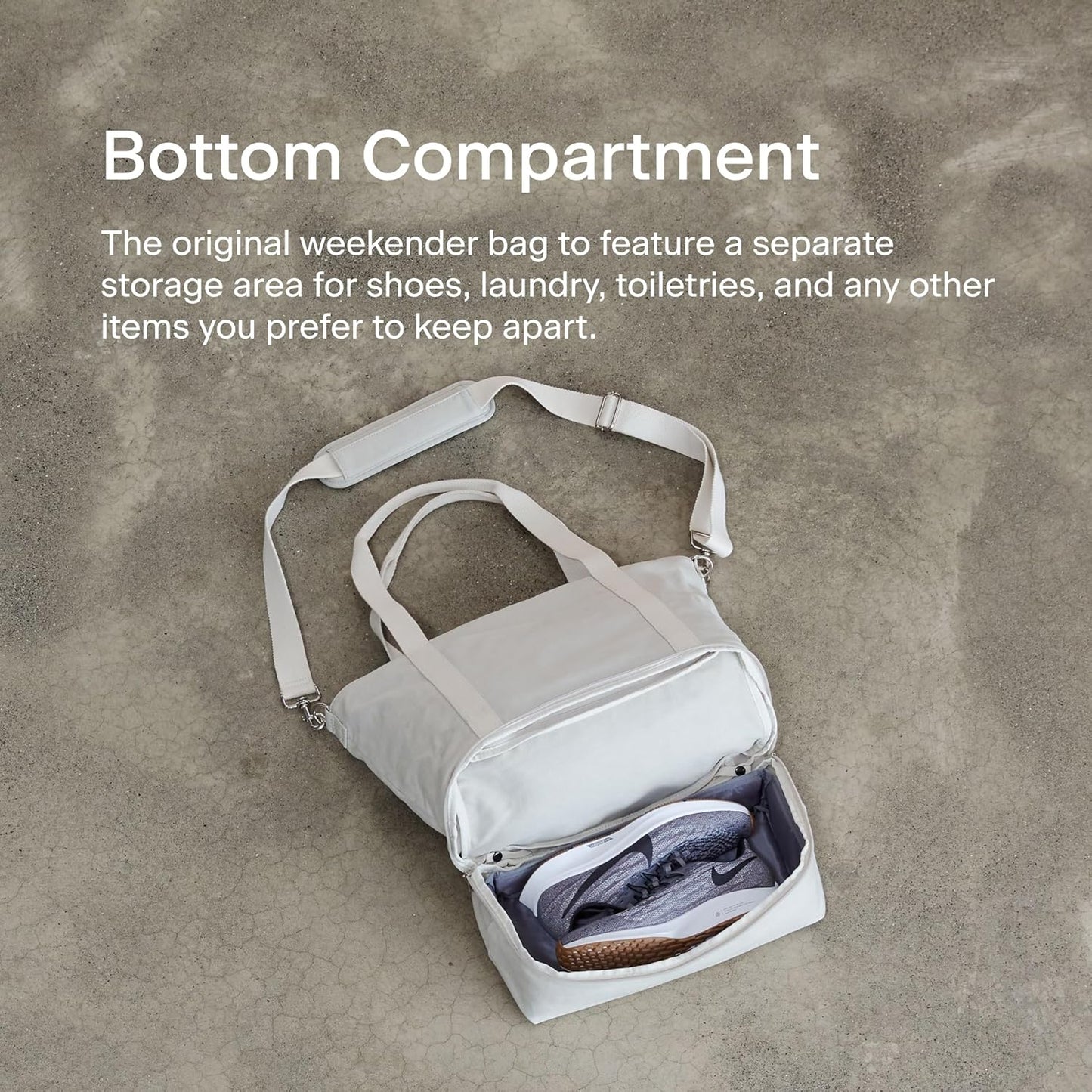 Lo & Sons Catalina Deluxe Tote - Spacious Canvas Travel & Everyday Bag With Shoe Compartment, Luggage Sleeve, Padded Strap