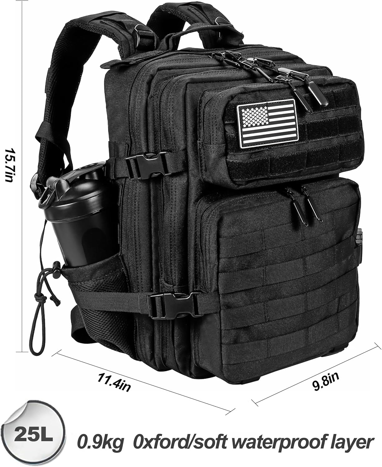 LHI Tactical Military Backpack for Men and Women 25L/35L Army Assault Pack Bag Small Rucksack with